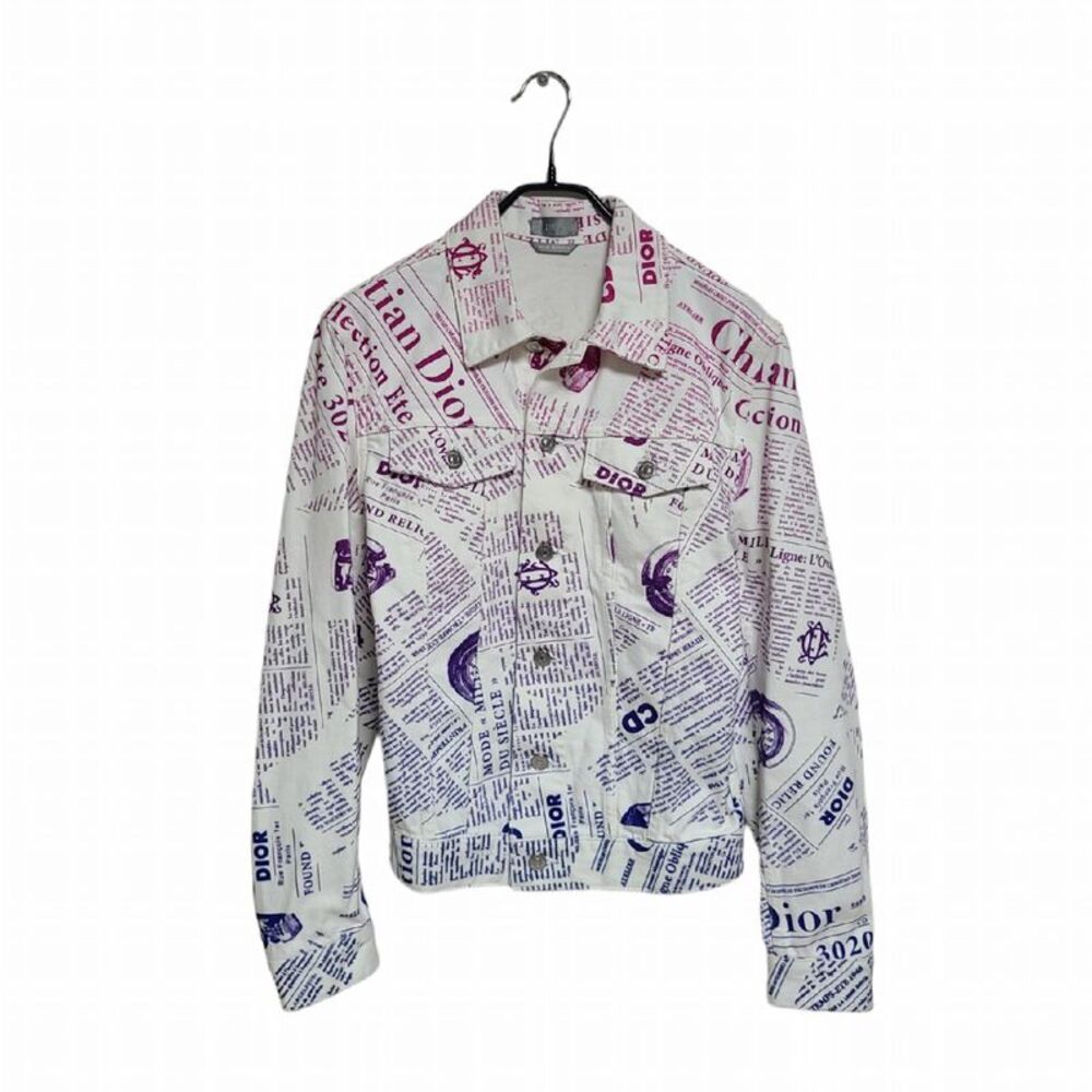 Daniel Arsham Newspaper Gradient Denim Jacket - image 1